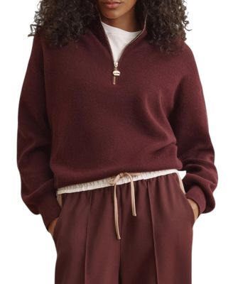 Women's Funnel Neck Zip Through Jumper