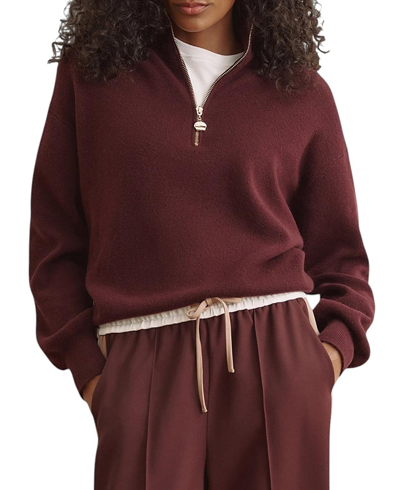 Mint Velvet Women's Funnel Neck Zip Through Jumper