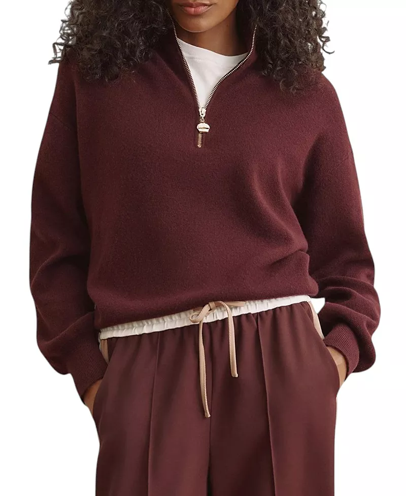Mint Velvet Women's Funnel Neck Zip Through Jumper