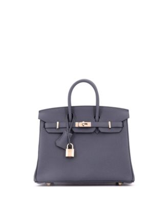 Birkin 25 Handbag Grey Togo with Gold Hardware