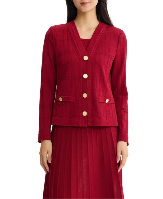 Heritage Braided Trim Knit Cardigan