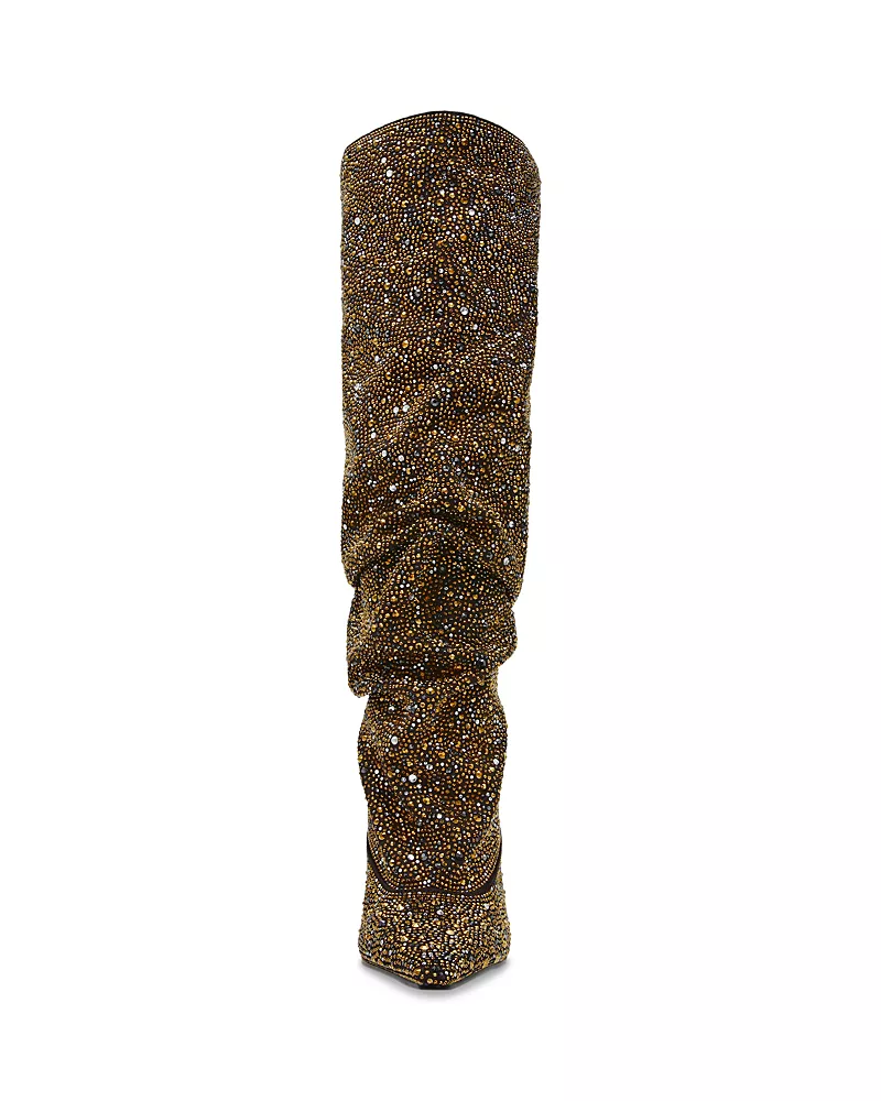 Steve Madden Women's Elona Embellished Slouchy Knee High Boots