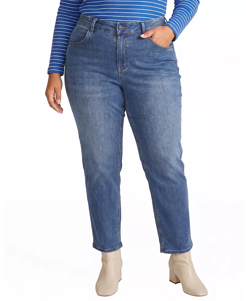 Universal Standard Women's Plus Size Seine High Rise Straight Leg Jean 29 Inch