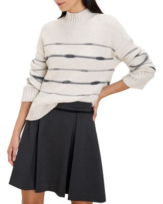 Stripe Right Cotton Blend Turtleneck Sweater