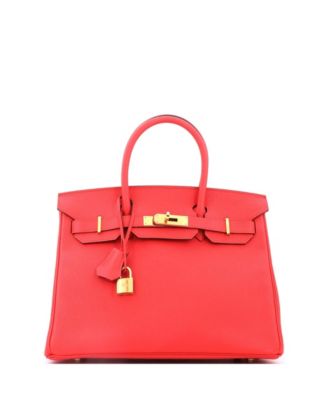 Birkin 30 Handbag Red Epsom with Gold Hardware