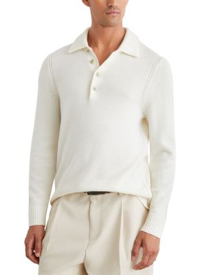 County Wool & Cashmere Half Button Polo Shirt