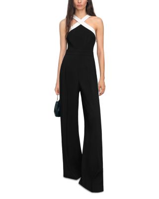 Reiss Cliona Halterneck Wide Leg Jumpsuit