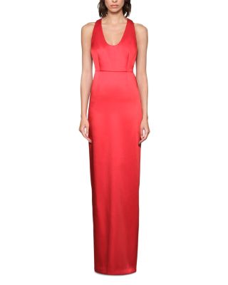 Constance Racerback Satin Column Gown