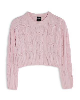 Girls' Elena Cable Knit Cropped Sweater – Big Kid
