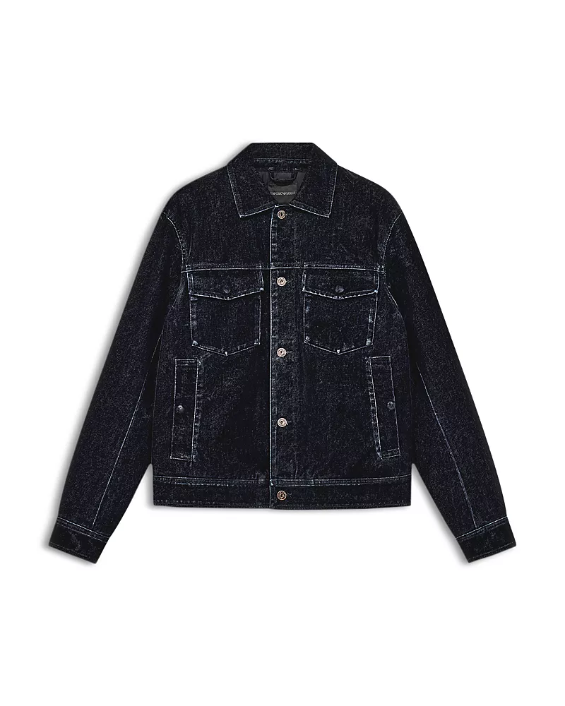 Emporio Armani Flocked Blouson Denim Jacket