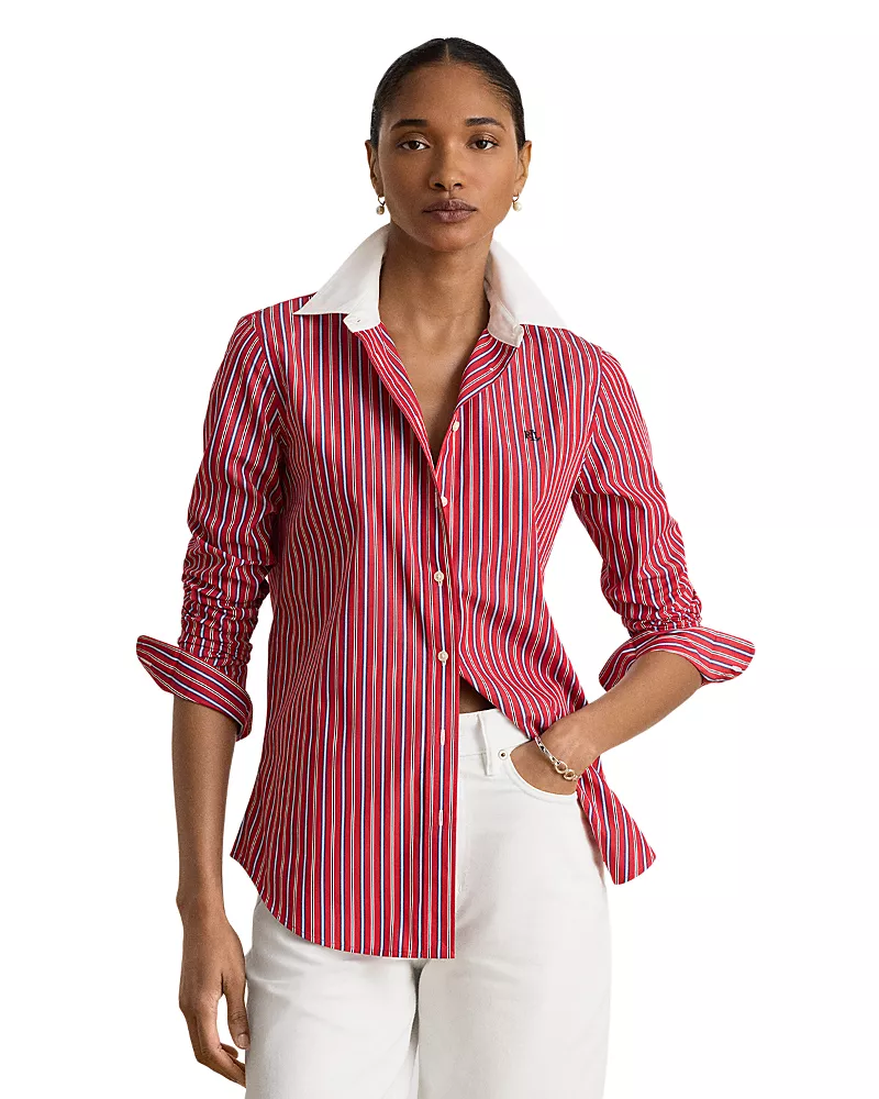 Lauren Ralph Lauren Striped Cotton Classic Fit Shirt