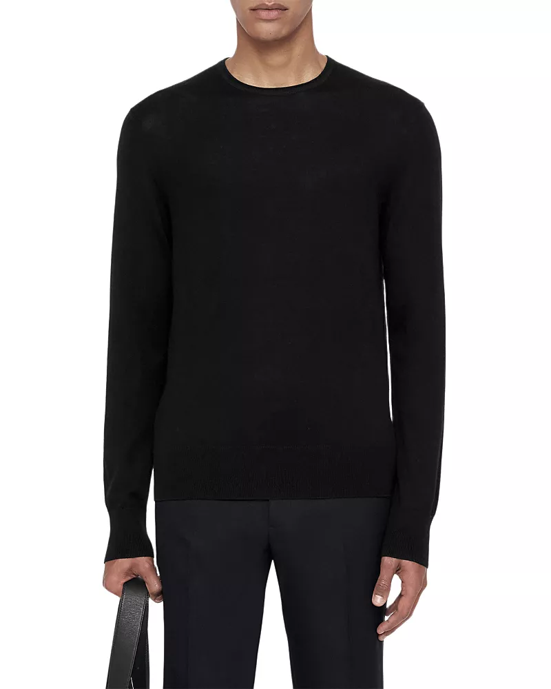 Allsaints Nate Fine Gauge Merino Wool Crewneck Sweater