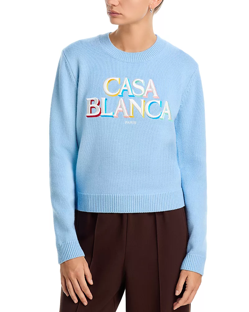 Casablanca Logo Embroidered Sweater