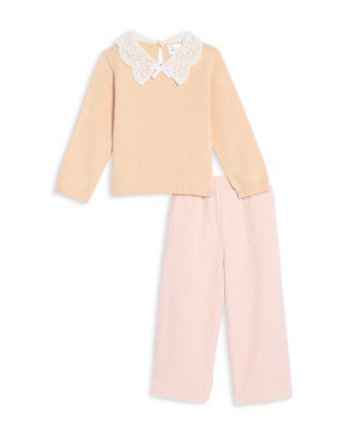 Girls' Eyelet Collar Sweater & Pants Set - Baby