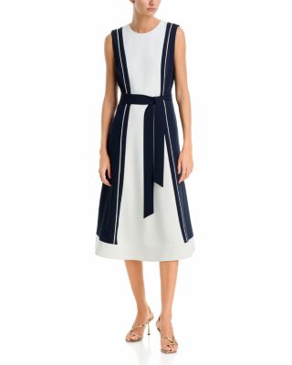 Presley Colorblock Belted Midi Dress