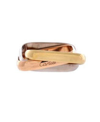  Medium Trinity Cushion Ring 18K Tricolor Gold