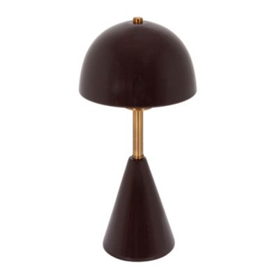  Terracotta Metal Domed Table Lamp