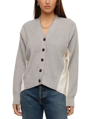 Fifteen Twenty Celine Mixed Media V Neck Cardigan