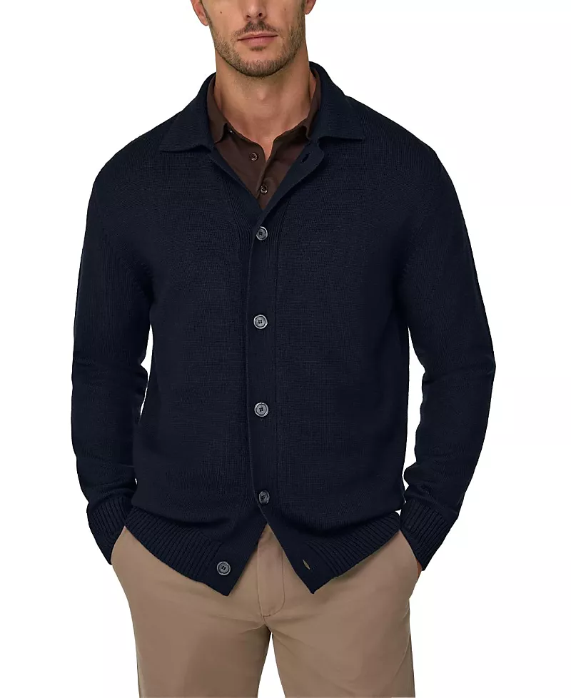 Boggi Milano Extrafine Merino Wool Cardigan
