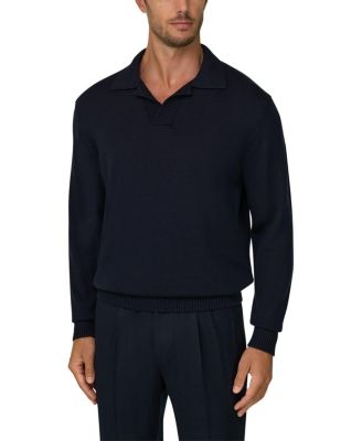 Boggi Milano Knitted Extrafine Merino Wool Polo Shirt
