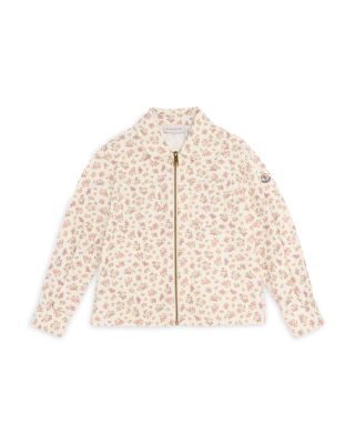 Girls' Floral Long Sleeve Zip Front Shirt – Big Kid