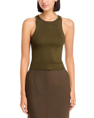 Avery Racerback Cropped Ribbed Tank