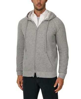 Boggi Milano Knitted Sweatshirt Cashmere Blend Full-Zip Hoodie