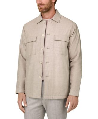 Boggi Milano Padded Cotton Tencel Overshirt