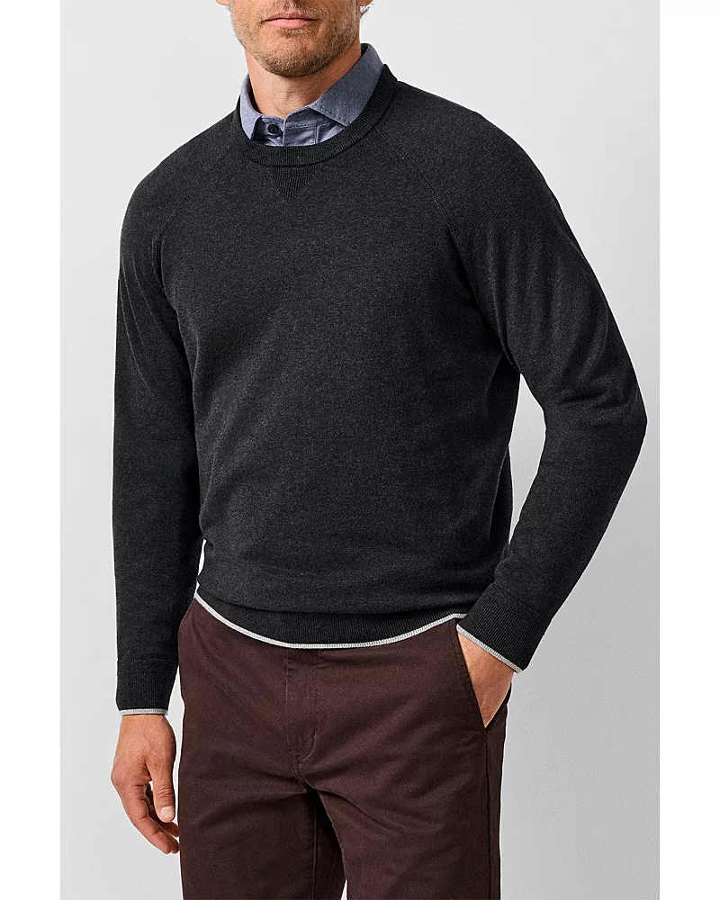 David Donahue South Point Cotton Blend Sweater