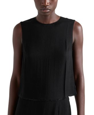 Prada Sleeveless Triple Silk Chiffon Top