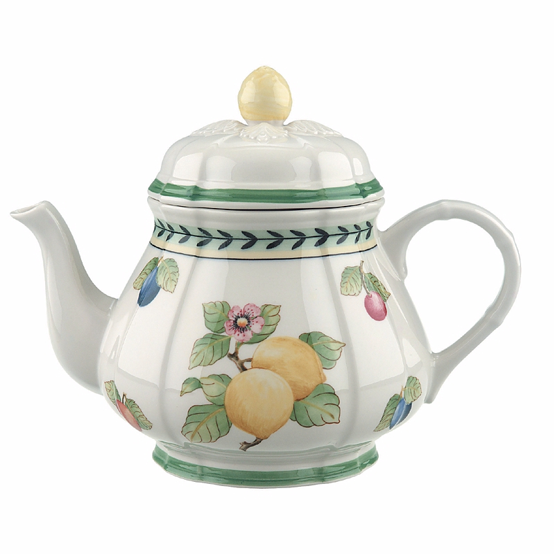 Villeroy & Boch French Garden Fleurence Teapot, Premium Porcelain In Fleurence