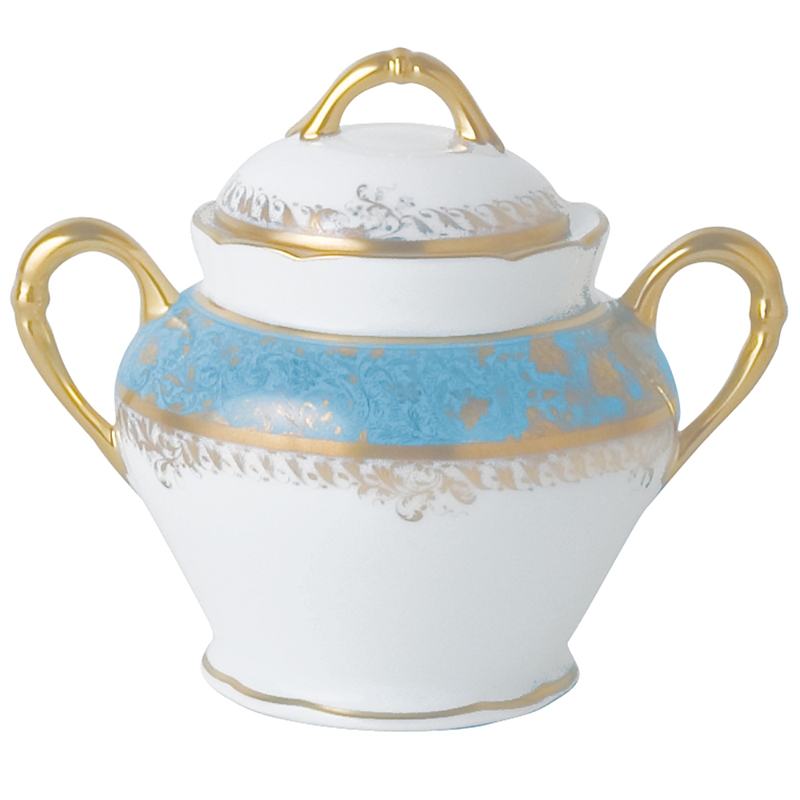 Bernardaud Eden Sugar Bowl In Turquoise