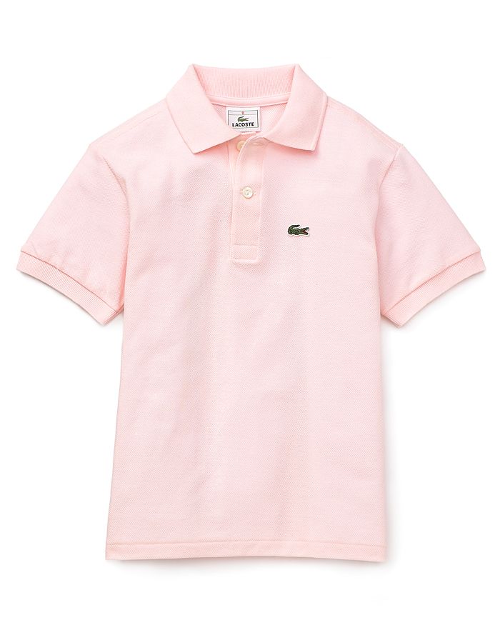 Shop Lacoste Boys' Classic Pique Polo Shirt - Little Kid, Big Kid In Flamingo Pink