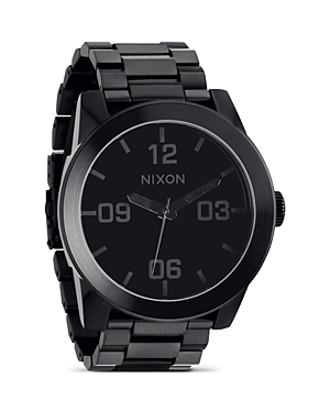 The Corporal Stainless Steel All Black Watch, 48mm