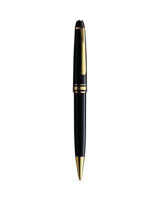 Montblanc - Montblanc Meisterst&uuml;ck Gold-Plated Black Resin Classique Ballpoint Pen