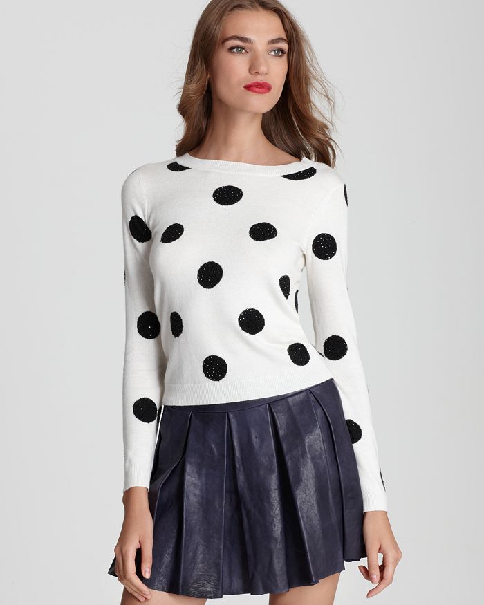 Alice and Olivia - Celyn Sequin Polka Dot Sweater