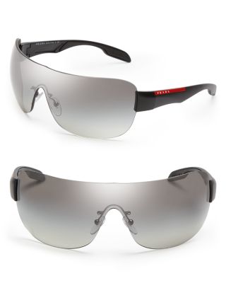 Prada men's shield sunglasses online