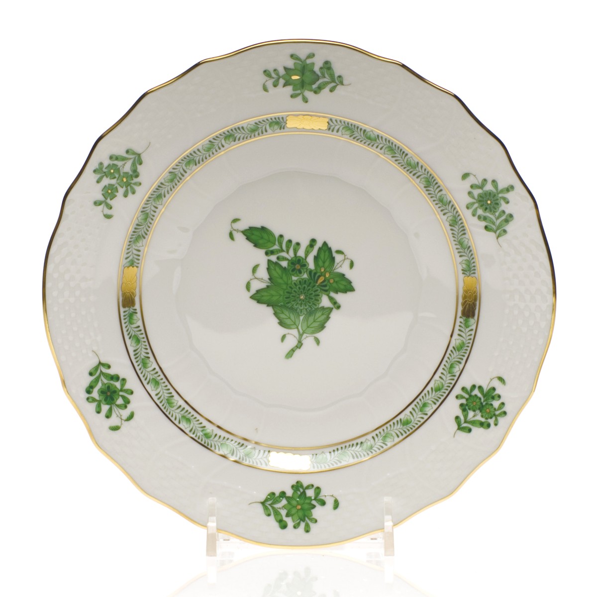 Herend Chinese Bouquet Salad Plate in Green