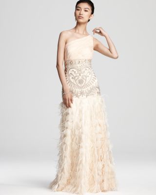 Sue Wong One Shoulder Gown - Ruffle | Bloomingdale's Women