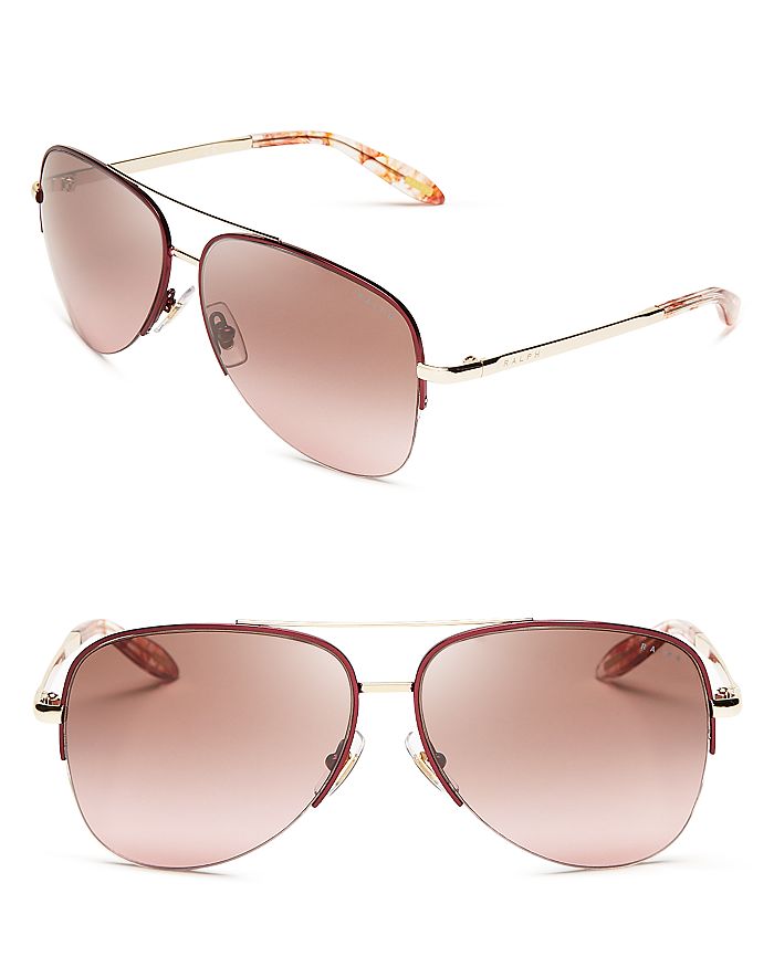 Ralph Lauren Women's Top Bar Aviator Sunglasses | Bloomingdale's