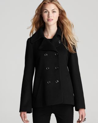 AQUA Pea Coat - Pleat Back - 100 