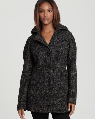 calvin klein hooded peacoat