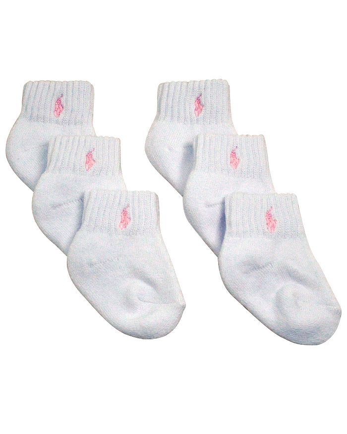 Ralph Lauren Girls' Sport Quarter Socks, 6 Pack - Baby | Bloomingdale's