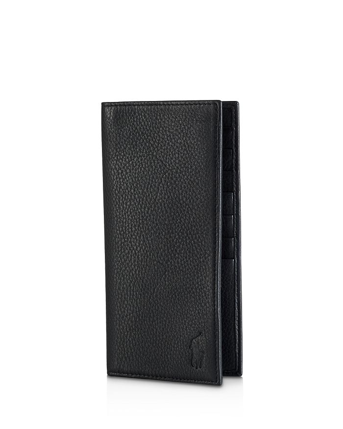 Polo Ralph Lauren Pebbled Leather Narrow Wallet | Bloomingdale's