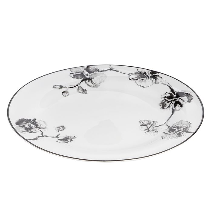 Shop Michael Aram Black Orchid Dinner Plate In White