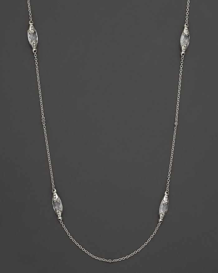 LAGOS Sterling Silver Prism White Topaz Chain Necklace, 36
