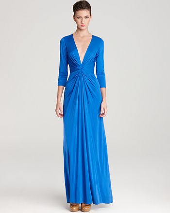 Issa London Issa Gown - Three Quarter Sleeve V Neck | Bloomingdale's