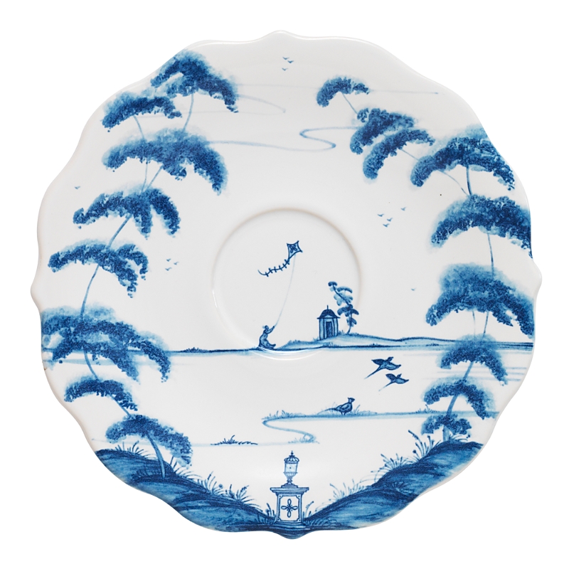 Juliska Country Estate Delft Blue Saucer Garden Follies