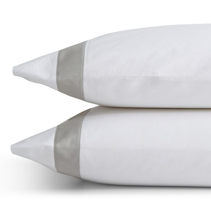 Sferra Saxon Pillowcase, Standard In Gray