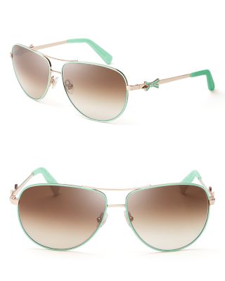 kate spade new york Women s Bow Aviator Sunglasses Bloomingdale s